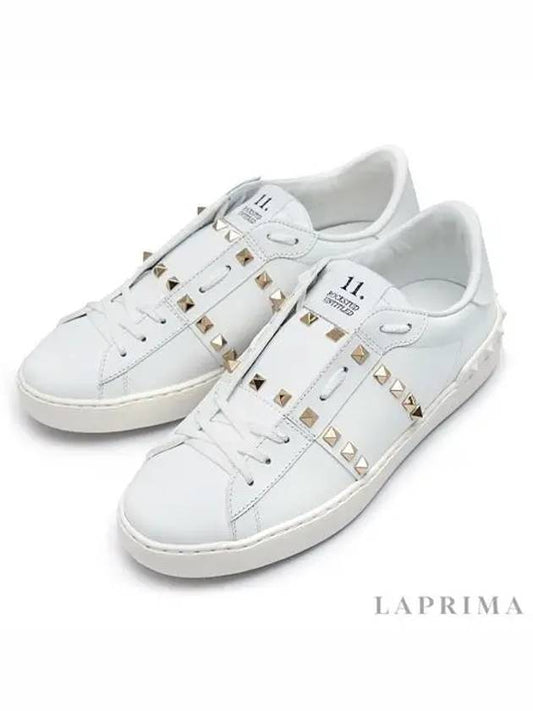 Rockstud Untitled 11th Anniversary Low Top Sneakers White - VALENTINO - BALAAN.