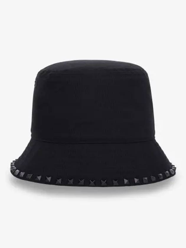 Rockstud Bucket Hat Black 5Y2HGA11LHJ0NO - VALENTINO - BALAAN 1