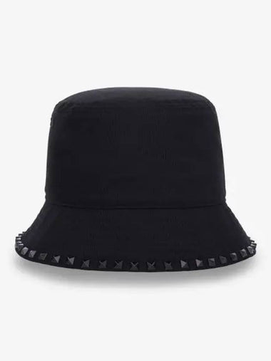 Rockstud Bucket Hat Black 5Y2HGA11LHJ0NO - VALENTINO - BALAAN 1