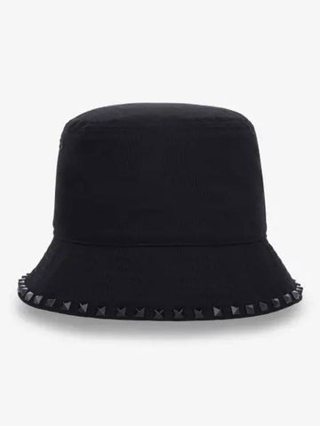 Rockstud Bucket Hat Black - VALENTINO - BALAAN 1