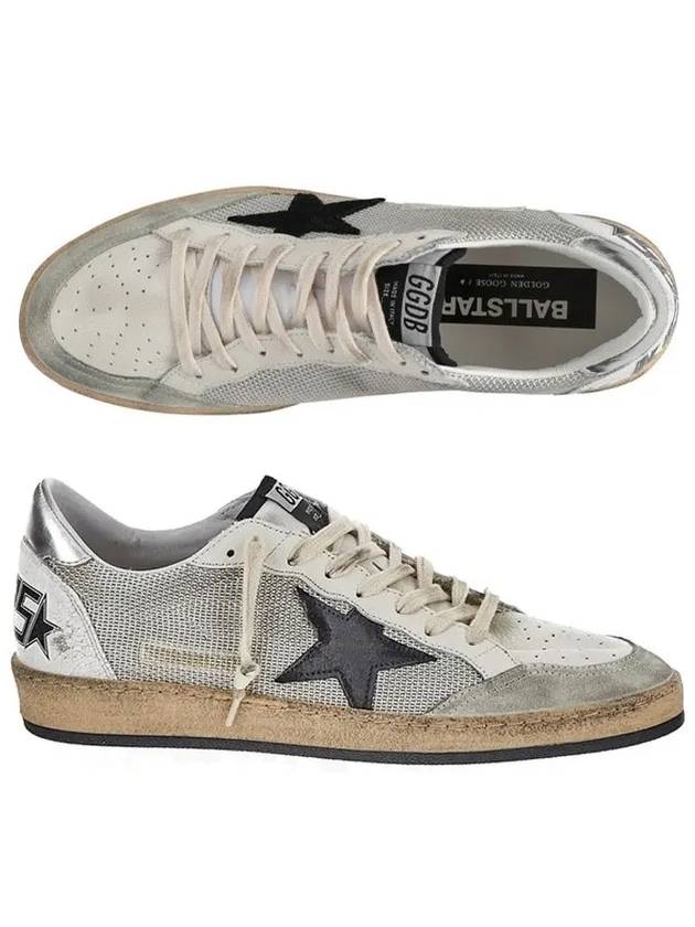 Ball Star Suede Star Laminate Low Top Sneakers Grey - GOLDEN GOOSE - BALAAN 2