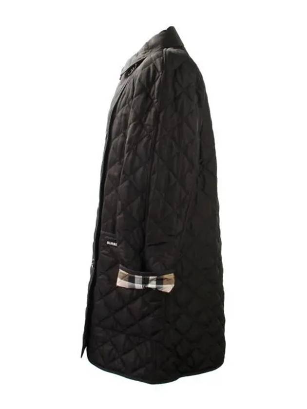 Tything Diamond Quilted Double Coat Black - BURBERRY - BALAAN 3