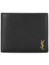 Tiny Monogram Half Wallet Black Gold - SAINT LAURENT - BALAAN 2