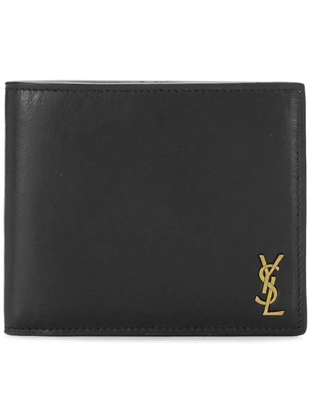 Tiny Monogram Half Wallet Black Gold - SAINT LAURENT - BALAAN 2