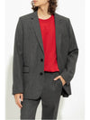 Men's Two Button Virgin Wool Blazer Jacket Grey - AMI - BALAAN 3