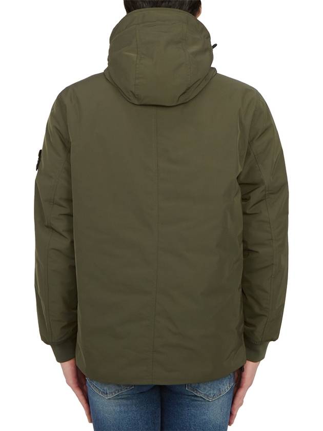 Logo Wappen Patch Hooded Jacket Green - STONE ISLAND - BALAAN 6