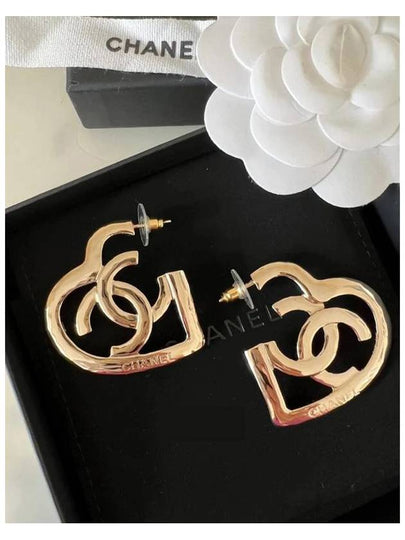 Big Heart Earrings Earrings Gold - CHANEL - BALAAN 2