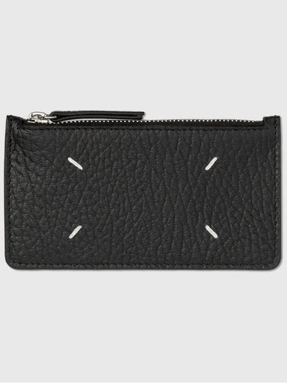 Maison Margiela Stitched Logo Leather Zipper Card Holder Black S56U10143 P0399 T8013 - MAISON MARGIELA - BALAAN 2