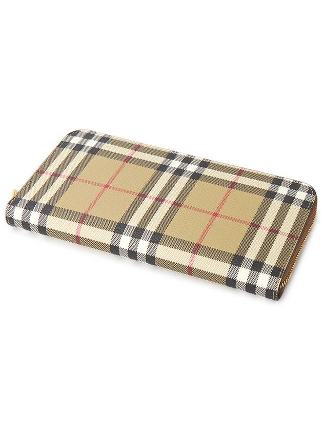 Check Zip Around Long Wallet Archive Beige - BURBERRY - BALAAN 4