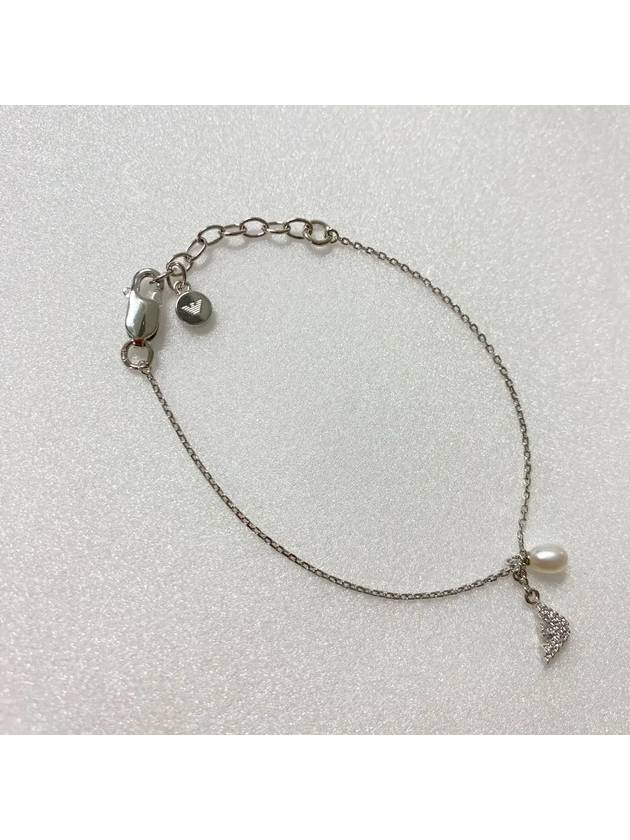 Logo Pearl Bracelet Silver - EMPORIO ARMANI - BALAAN 3