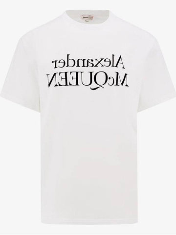 24 ss cotton t-shirt WITH FRONTAL logo 781977QTAAZ0909 B0651009705 - ALEXANDER MCQUEEN - BALAAN 1