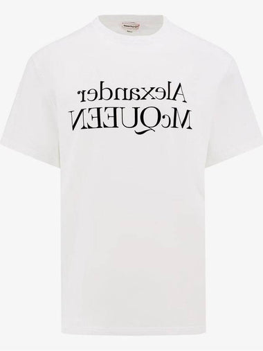 24 ss cotton t-shirt WITH FRONTAL logo 781977QTAAZ0909 B0651009705 - ALEXANDER MCQUEEN - BALAAN 1