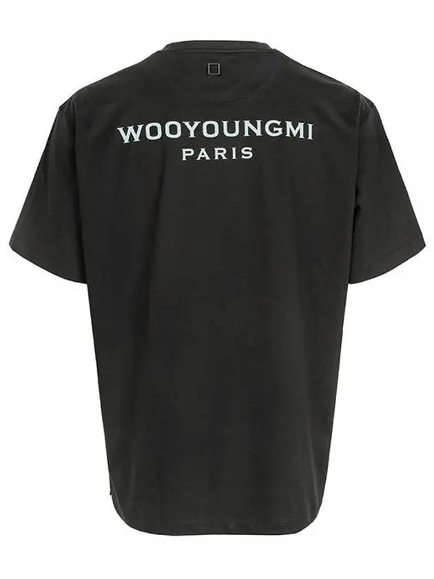 Logo Cotton Short Sleeve T-Shirt Dark Grey - WOOYOUNGMI - BALAAN 3