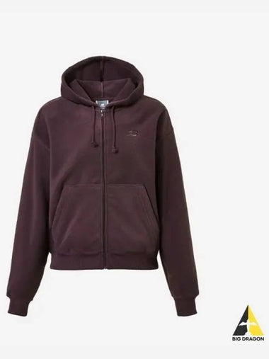 Women s Polar Fleece Hooded Zip Up Over Fit 75 Purple - NEW BALANCE - BALAAN 1