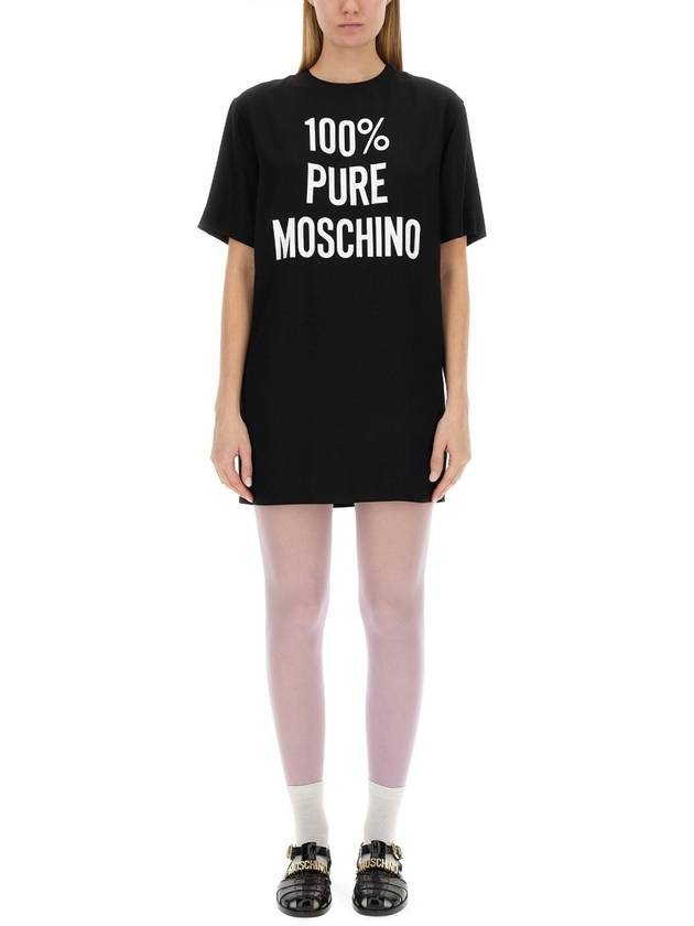 Midi Dress 04430533 1555 BLACK - MOSCHINO - BALAAN 2