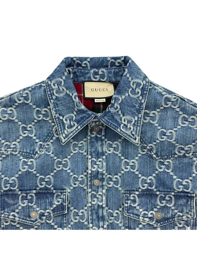 23SS GG jacquard denim jacket 713911 4632 - GUCCI - BALAAN 9