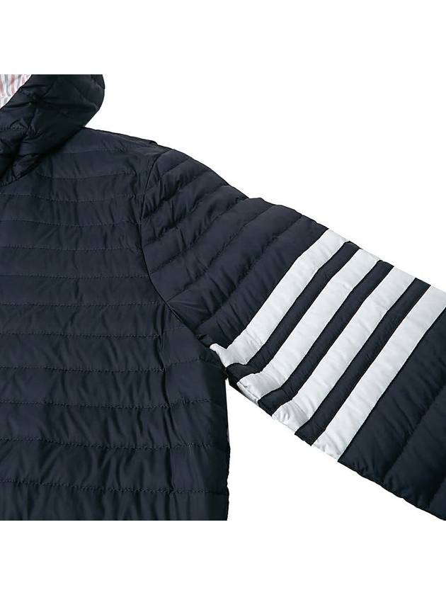 Men's 4 Bar Hooded Padding Navy - THOM BROWNE - BALAAN 5