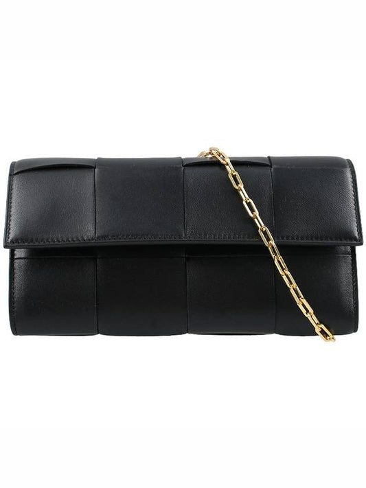 Intrecciato Chain Shoulder Bag Black - BOTTEGA VENETA - BALAAN 2