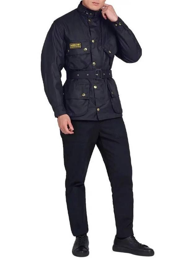 Men's International Original Wax Belt Jacket Navy - BARBOUR - BALAAN 6