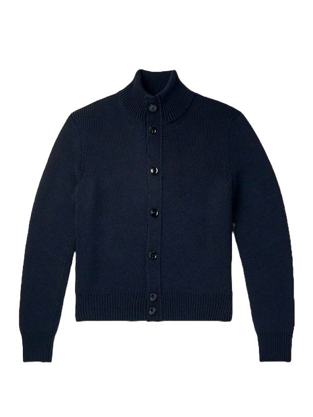 Cashmere Mohair Button Cardigan Blue - TOM FORD - BALAAN 1