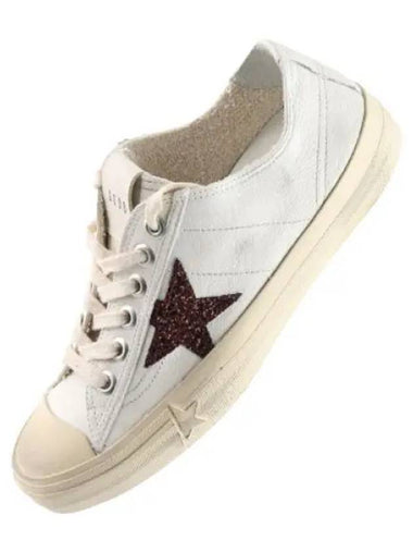 V Star Sneakers Red Glitter - GOLDEN GOOSE - BALAAN 1