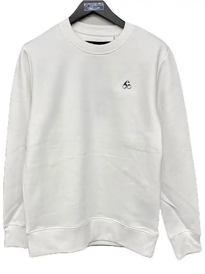 Men's Robinson Silver Logo Brushed Sweatshirt White - MOOSE KNUCKLES - BALAAN 2