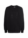 Chest Embroidery Logo Sweatshirt Black - AMI - BALAAN 1