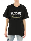 Women's Couture Logo Tee Short Sleeve TShirt Black A0709 540 2555 - MOSCHINO - BALAAN 8