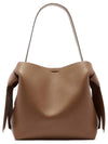 Musubi Leather Medium Shoulder Bag Camel - ACNE STUDIOS - BALAAN 1