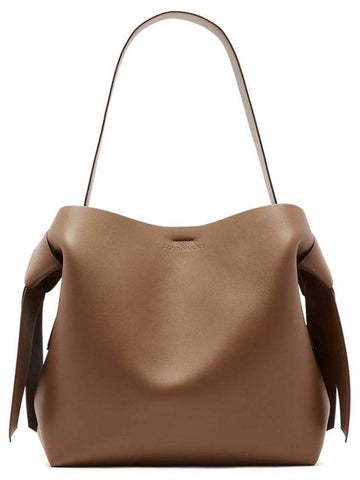 Musubi Leather Medium Shoulder Bag Camel - ACNE STUDIOS - BALAAN 1