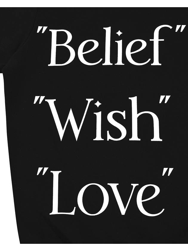 belief wish love sweatshirts in black - MYDEEPBLUEMEMORIES - BALAAN 4