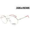 Eyewear Logo Round Metal Eyeglasses Pink Shiny Gold - ZADIG & VOLTAIRE - BALAAN 3