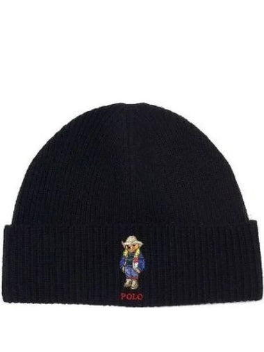 Holiday Bear Embroidery Wool Beanie PC1031 001 1333716 - POLO RALPH LAUREN - BALAAN 1