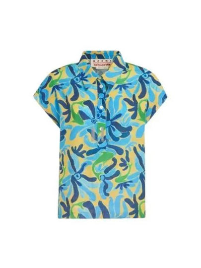 Art Print Short Sleeve Shirt Blue - MARNI - BALAAN 2