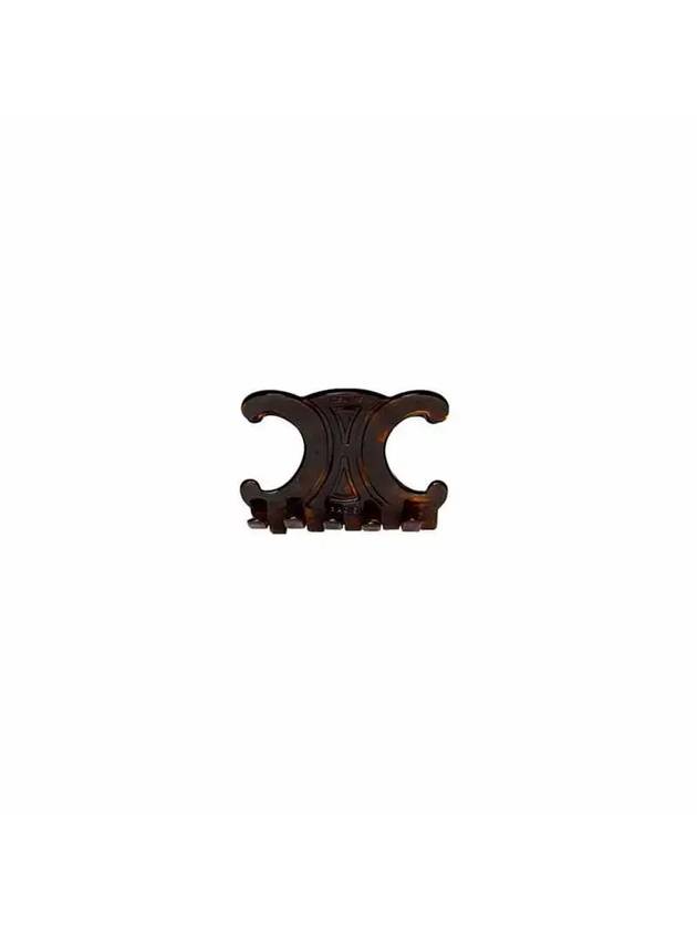 Triomphe Large Hair Clip Dark Havana - CELINE - BALAAN 1