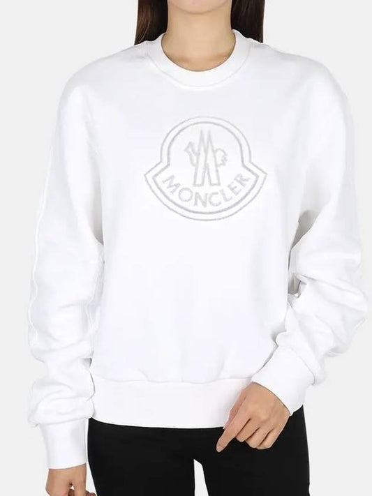 Women's Logo Sweatshirt White - MONCLER - BALAAN 2