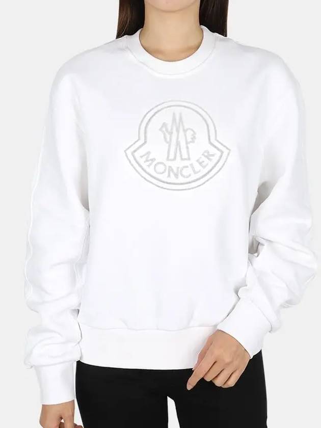 Women's Logo Sweatshirt White - MONCLER - BALAAN 3