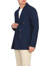 Double Breasted Blazer Jacket Navy - RVR LARDINI - BALAAN 6