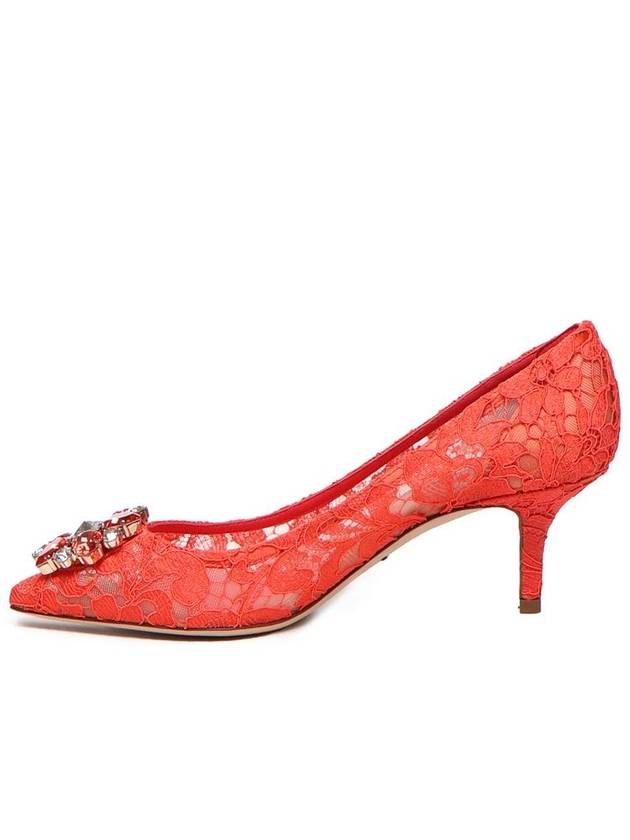 Crystal Lace Pumps Heel Red - DOLCE&GABBANA - BALAAN 5