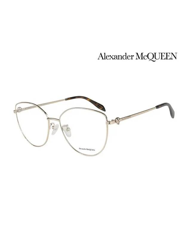 Eyewear Cat Eye Metal Eyeglasses Gold - ALEXANDER MCQUEEN - BALAAN 3