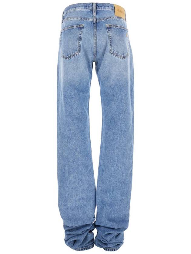 Blue Jeans With Extra Long Leg And Logo Embroidery On The Rear In Denim Woman - THE ATTICO - BALAAN 2