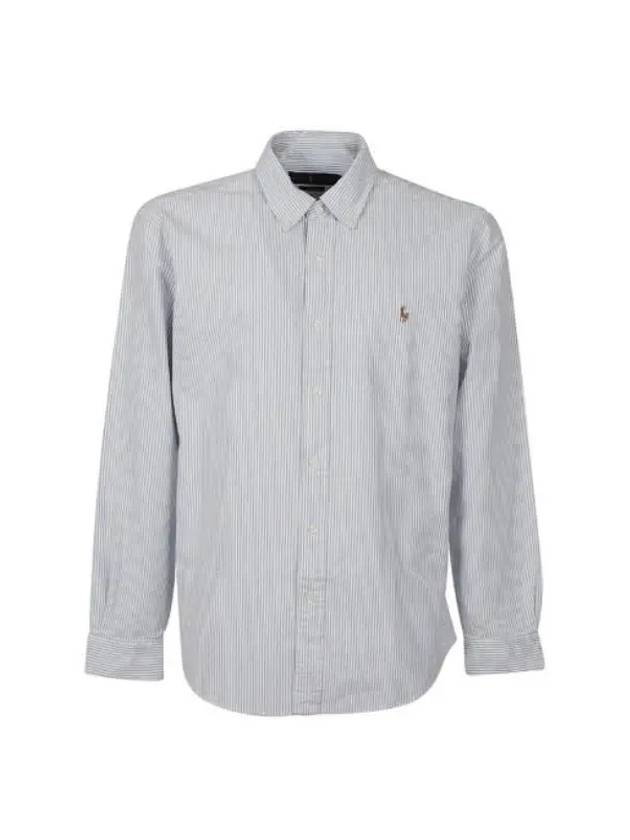 Embroidery Pony Oxford Long Sleeve Shirt Blue - POLO RALPH LAUREN - BALAAN 2