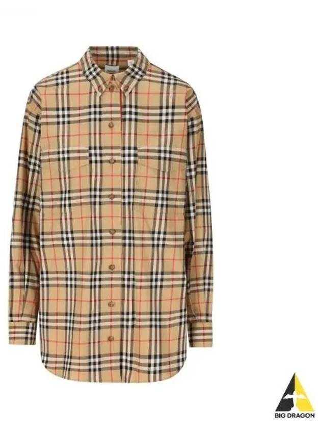 Vintage Check Motif Shirt Beige - BURBERRY - BALAAN 2