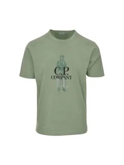 1020 Jersey British Sailor Short Sleeve T-Shirt Green - CP COMPANY - BALAAN 2