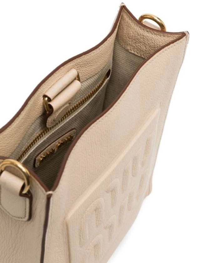 Madras Leather Shoulder Bag Raw White - MIU MIU - BALAAN 7