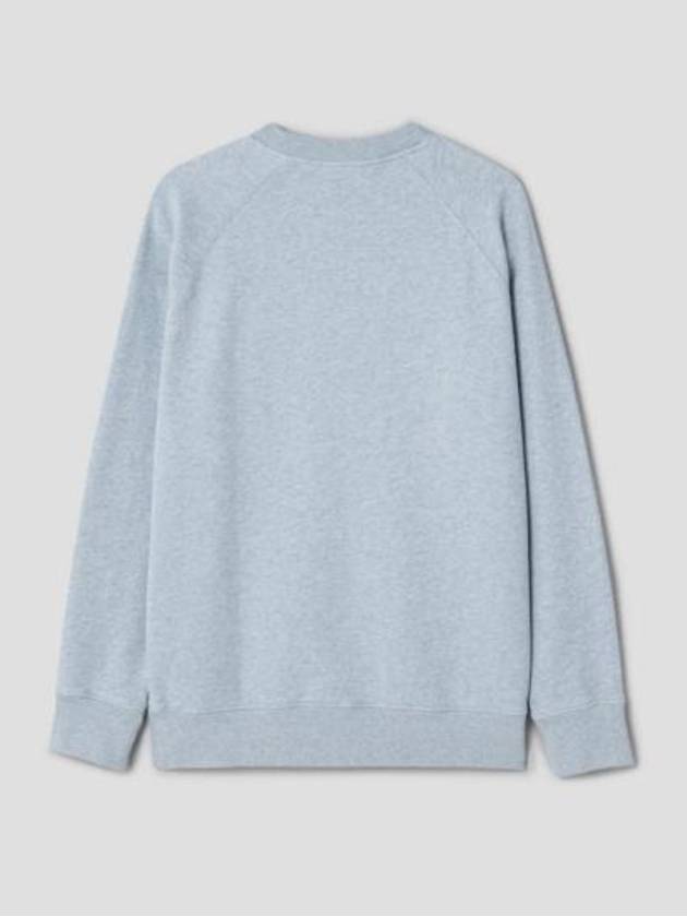 Double Monochrome Fox Head Patch Classic Sweatshirt Light Blue - MAISON KITSUNE - BALAAN 2