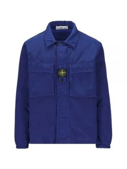 Lightweight Shirt Jacket Blue - STONE ISLAND - BALAAN 2