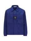 Lightweight Shirt Jacket Blue - STONE ISLAND - BALAAN 1