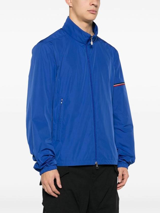 Ruinette Logo Patch Nylon Zip Up Jacket Blue - MONCLER - BALAAN 5