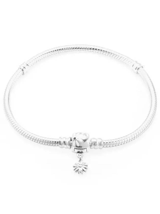 Women's Moments Daisy Flower Clasp Snake Chain Bracelet Silver - PANDORA - BALAAN 2